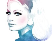 Très Chic -Vintage French Vogue Paris Watercolor Print Fashion Illustration Poster