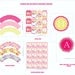 FLOWERS AND BUTTERFLIES Birthday Party or Baby Shower - Bandana and Polka Dots Printables PartyPackage - Girls Party