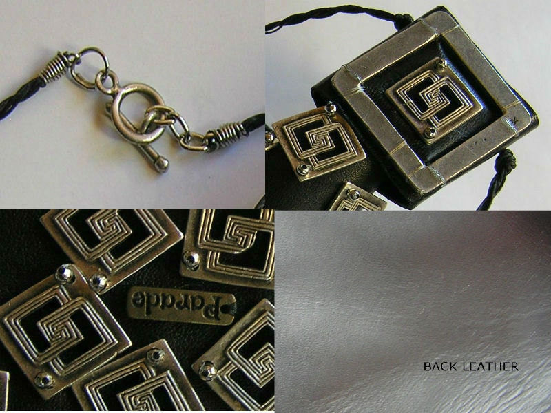 EXTRAVAGANT Men's Necktie - Necklace handmade of black cow leather