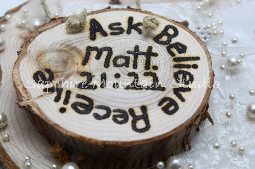 RESERVED KRISTIN Van ZANDT, Personalized Wedding Wood Slice Sign