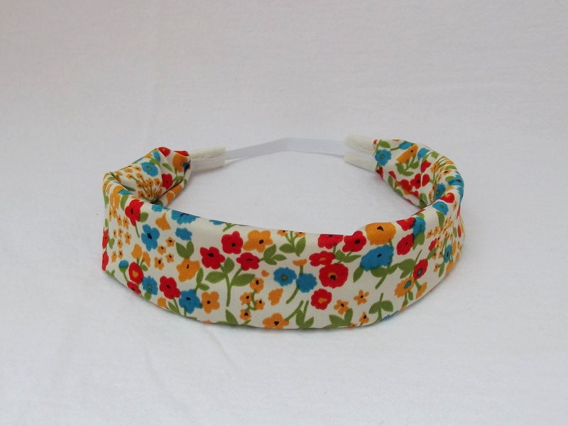 Floral Headband, Stretchy Headband, Wide Headband