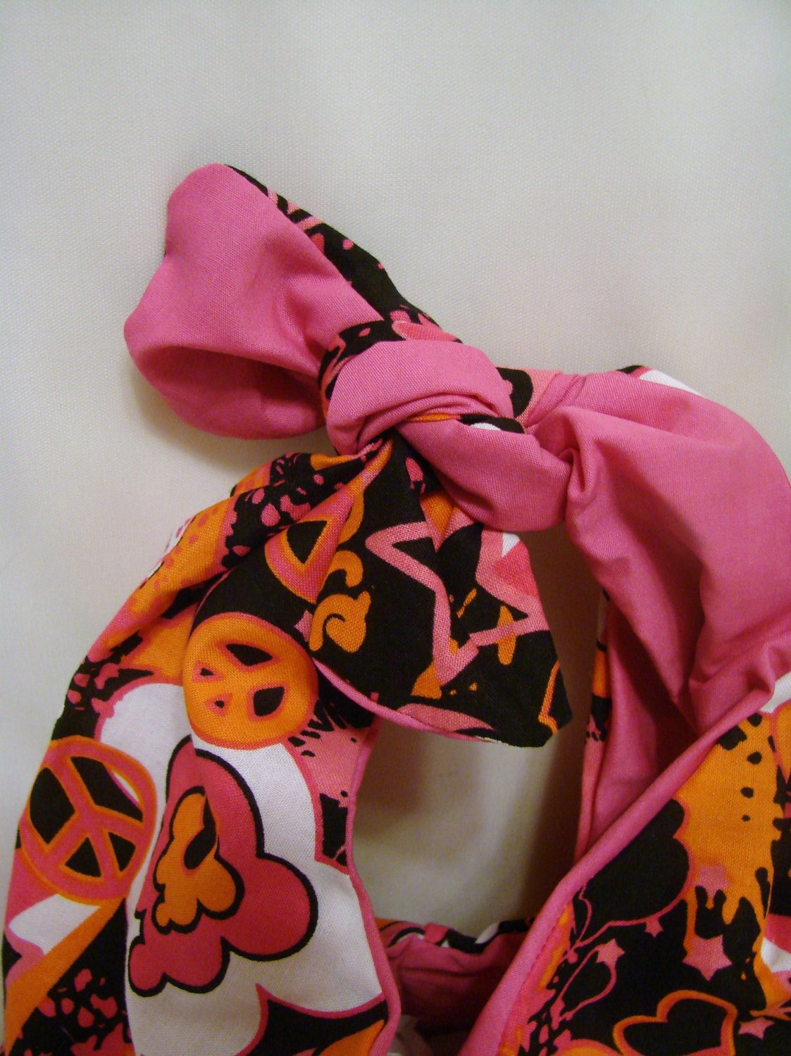 Purse- Peace and Love/Pink-Black-Orange