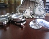 Supplies Vintage Style Oval Steampunk 12 Pendants Photo Pendants Kit  for Antique Silver