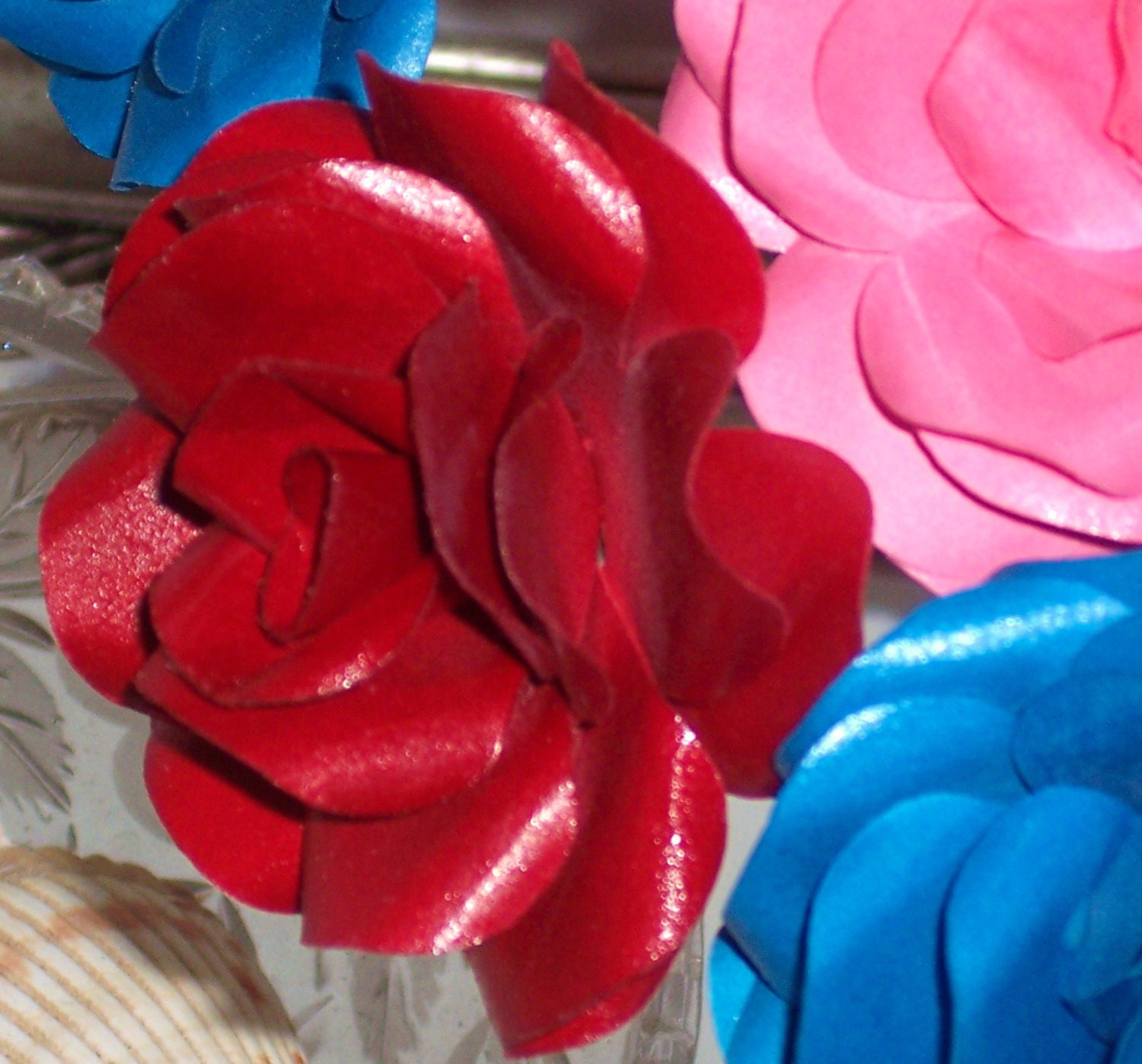 Paper flower roses select your color - Custom Order