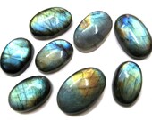 Fine Quality Multi Colour Flashy Labradorite Gemstone Cabochon pieces lot , Multi fire labradorite Oval cabochons used in jewellery making