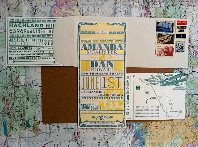 SAMPLE of the Vintage Wedding Invitation