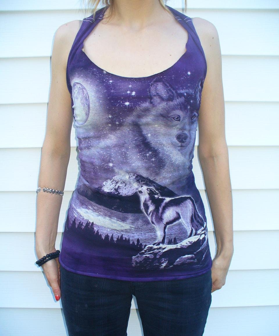 purple wolf shirt