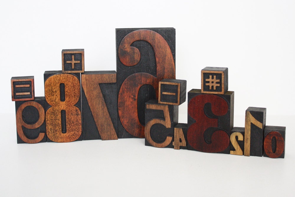 Letterpress Number Collage