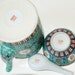 Porcelain Tea Set Turquoise Made in China