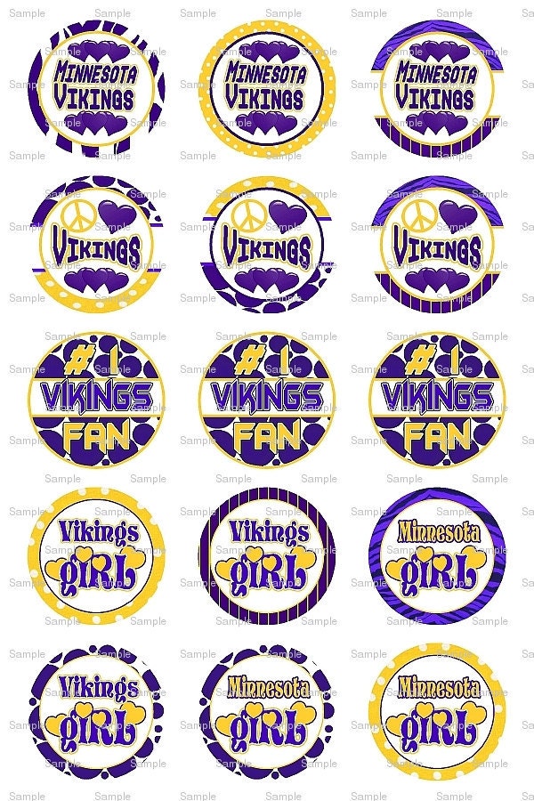 MN VIKINGS (a1) Bottle Cap Images 4x6 Bottlecap Collage Scrapbooking Jewelry Hairbow Center