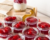 Glass Pudding jars - 12