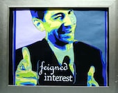 Framed Paper Art " Feigned Interest " 8 x 10