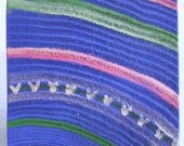 Upcycled Painted Coasters - A Pack Of Five - Double Rainbow All the Way