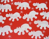 IKEA Fabric: Hippo in Red (Last 29.5 inches)