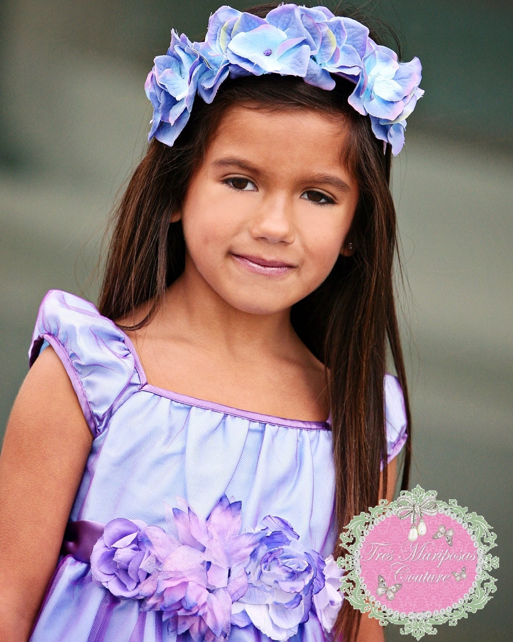 THE LEILANY-Stunning Lavender Flower Headband- Flower Girl crown- Wedding- Birthday-Quinceanero-Photo Shoot