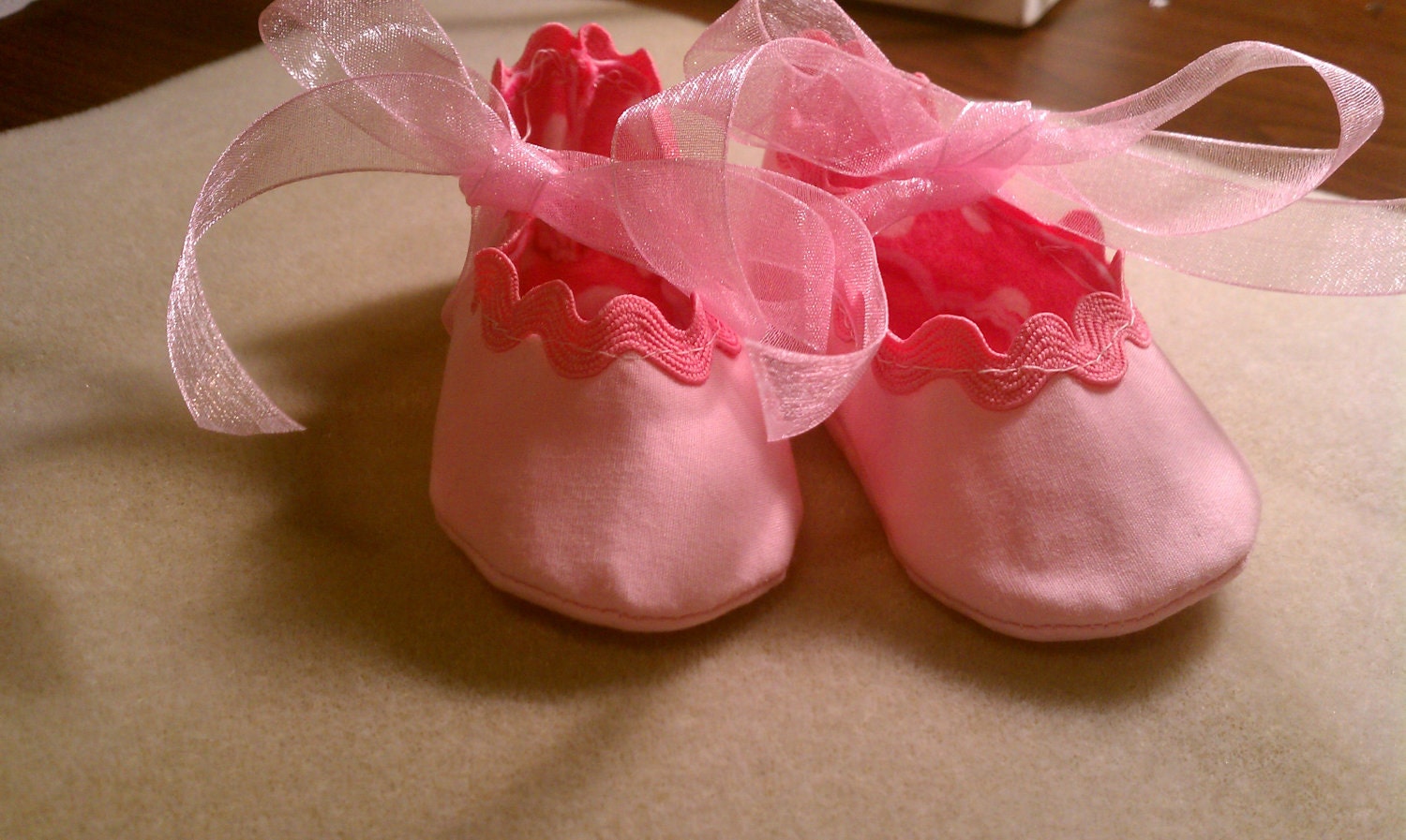 Sweet little Baby Girl Mary Jane ballet shoes in Pale Pink. Reduced, One Size Only SMALL