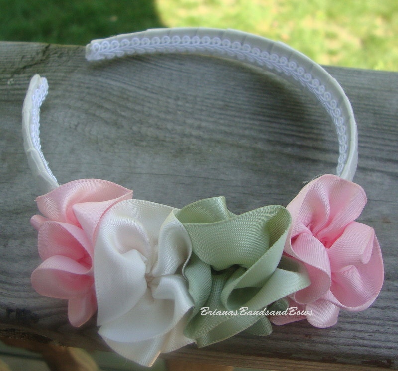 Satin Blossom Headband Hair Accessory