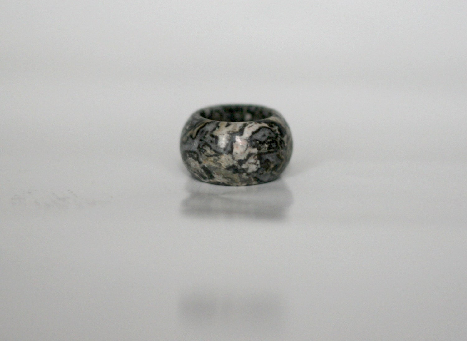 Grey Stone Ring, size 6.5-7