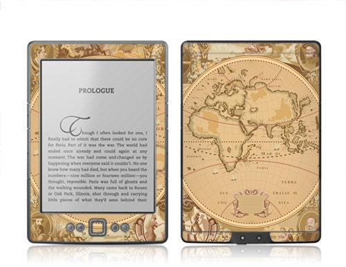 Amazon New Kindle Decal Skin - Old Map