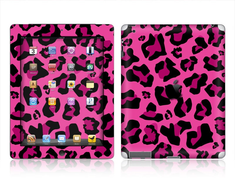 Apple iPad 2 & 3 Decal Skin Cover - Pink Leopard