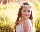ON SALE  Crown of Flowers Halo -  Newborn to Adults Sizes - 19 colors and types of flowers to choose from