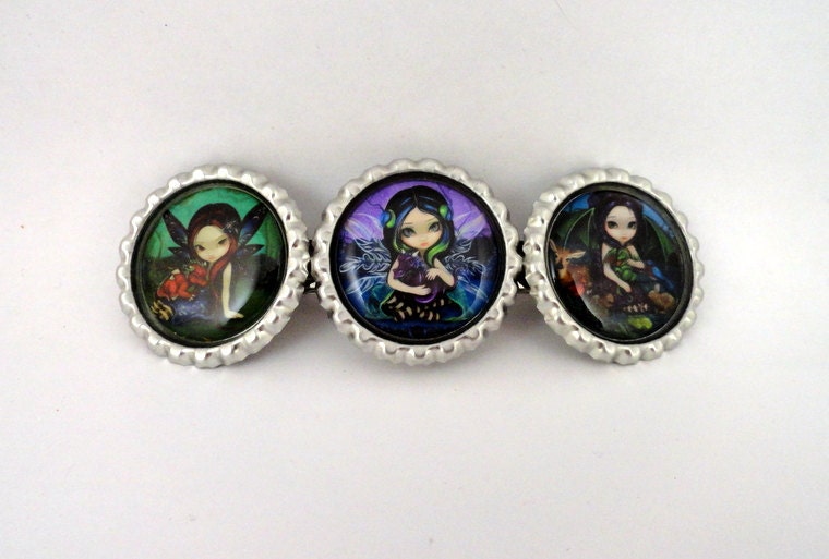 Jasmine Becket-Griffith " Dragonling Garden "  hair barrette