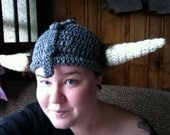 Crochet Horned Viking Hat