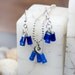 Blue Ring Terminals Electronic Necklace Earrings Set