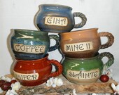 Curvy Custom Name Jumbo Coffee Mug-Personalized Choose your color