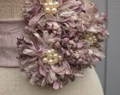 Bridal Sash With three Unique Design Flowers