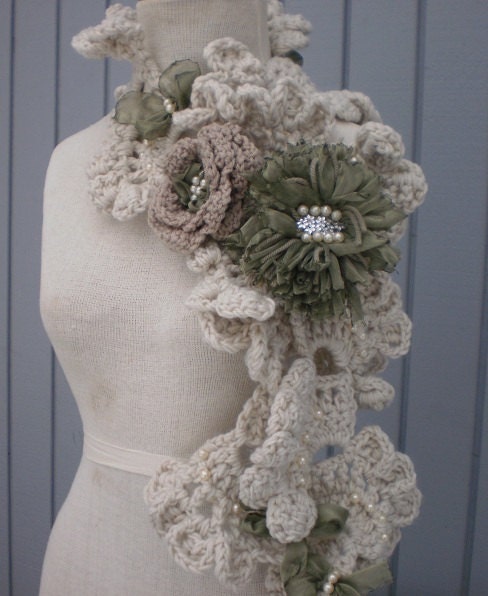 Sea Shell Scarf green