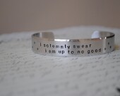 I Solemnly Swear I am up to No Good Harry Potter Cuff Bracelet