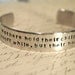 Mothers Hold their Children's Hands for a Short While, but their Hearts Forever Custom Cuff Bracelet