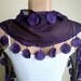 Purple  Scarf Cotton Scarf Headband Cowl with Lace Edge Women Scarf
