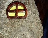Window goes with a Fairy Door, Gnome Door, Hobbit Door, Elf Door, Troll Door. Handmade.