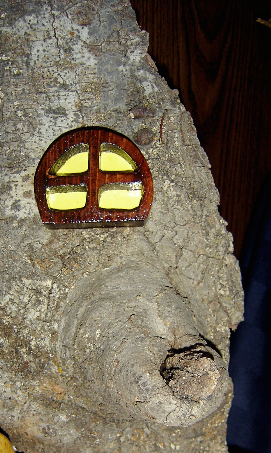 Window goes with a Fairy Door, Gnome Door, Hobbit Door, Elf Door, Troll Door. Handmade.