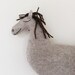 Little HORSE soft knitted toy - ecru, light brown
