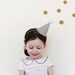 Party Hat - linen party hat in grey (small)