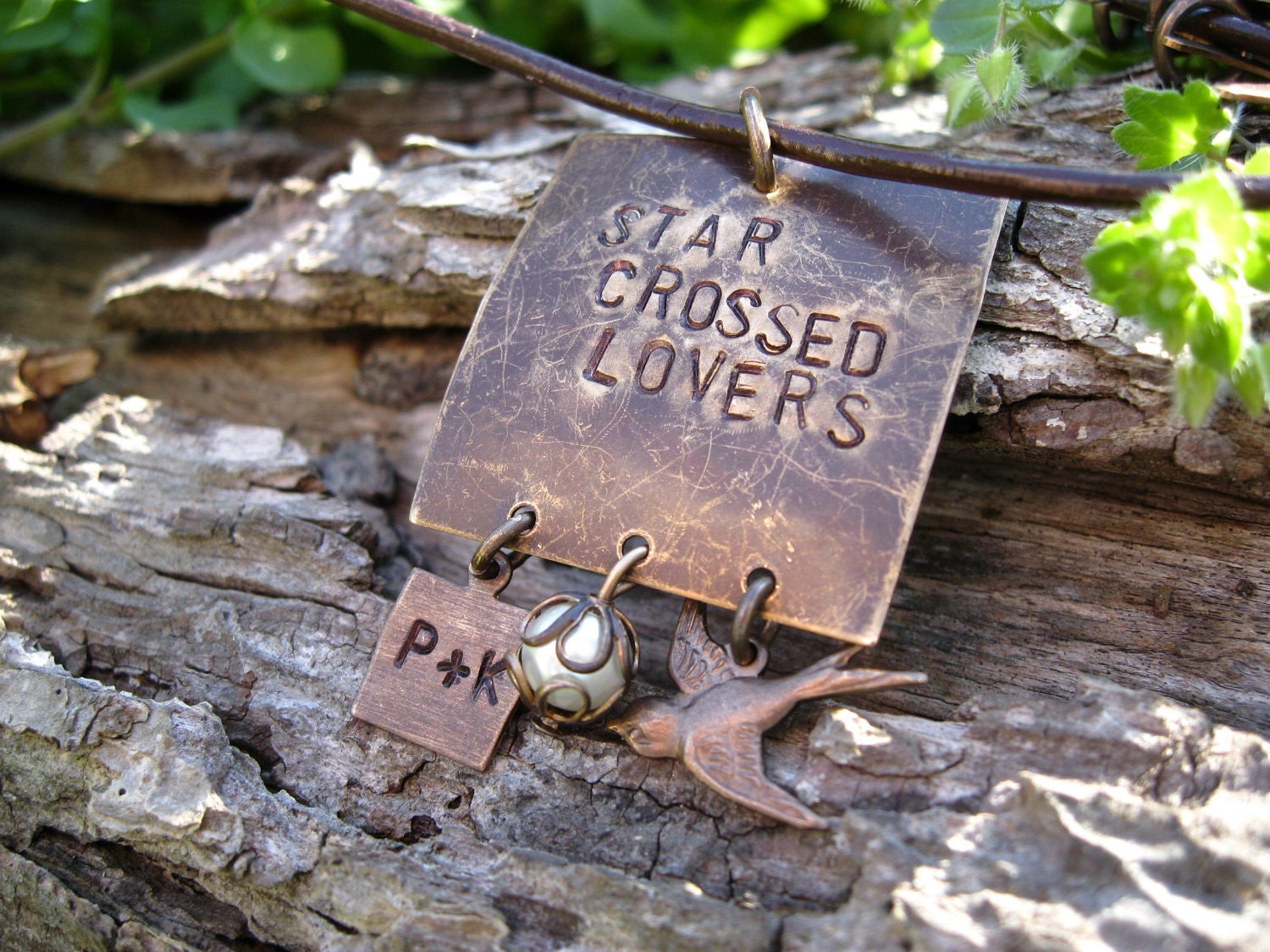 Hunger Games Peeta Katniss Star Crossed Lovers Necklace