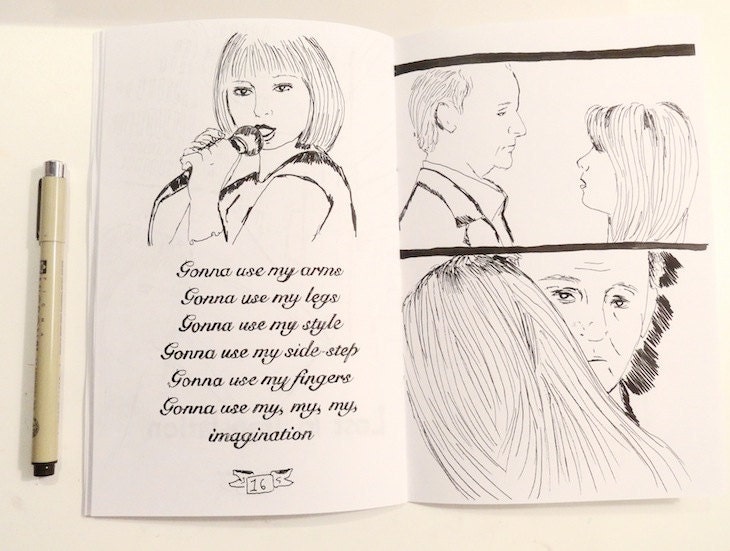 Comic Book Lost in Translation, Bill Murray, Sofia Coppola - Book/ zine illustrations.