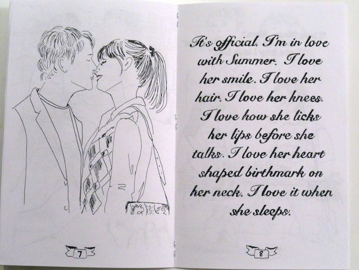 Comic Book 500 days of summer zooey deschanel - Book/ zine illustrations.