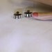 Vintage  rhinestone screw back earrings clear curved bridal wedding half rounds