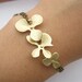 bracelet---golden three orchids pendant & antique bronze chain