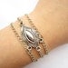 The Eyes bracelet---antique silver cool EYES pendant Multilayer bracelet& antique silver chain