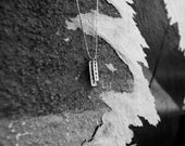 Human Bomb / words on silver tags necklace (MS04)