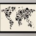 Dinosaur Map of the World Map, Art Print, 18x24 inch (79)