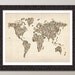 Ladies Shoes Map of the World Map, Art Print, 18x24 inch (427)
