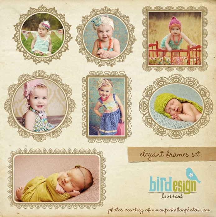 Digital frames set - Elegant frames - E184