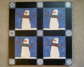 Quilt Art: Tall Snowmen