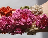 Crochet wire lace bracelet statement filigree crochet wire bracelet floral wrist corsage cottage chic folklore wedding bridal jewelry